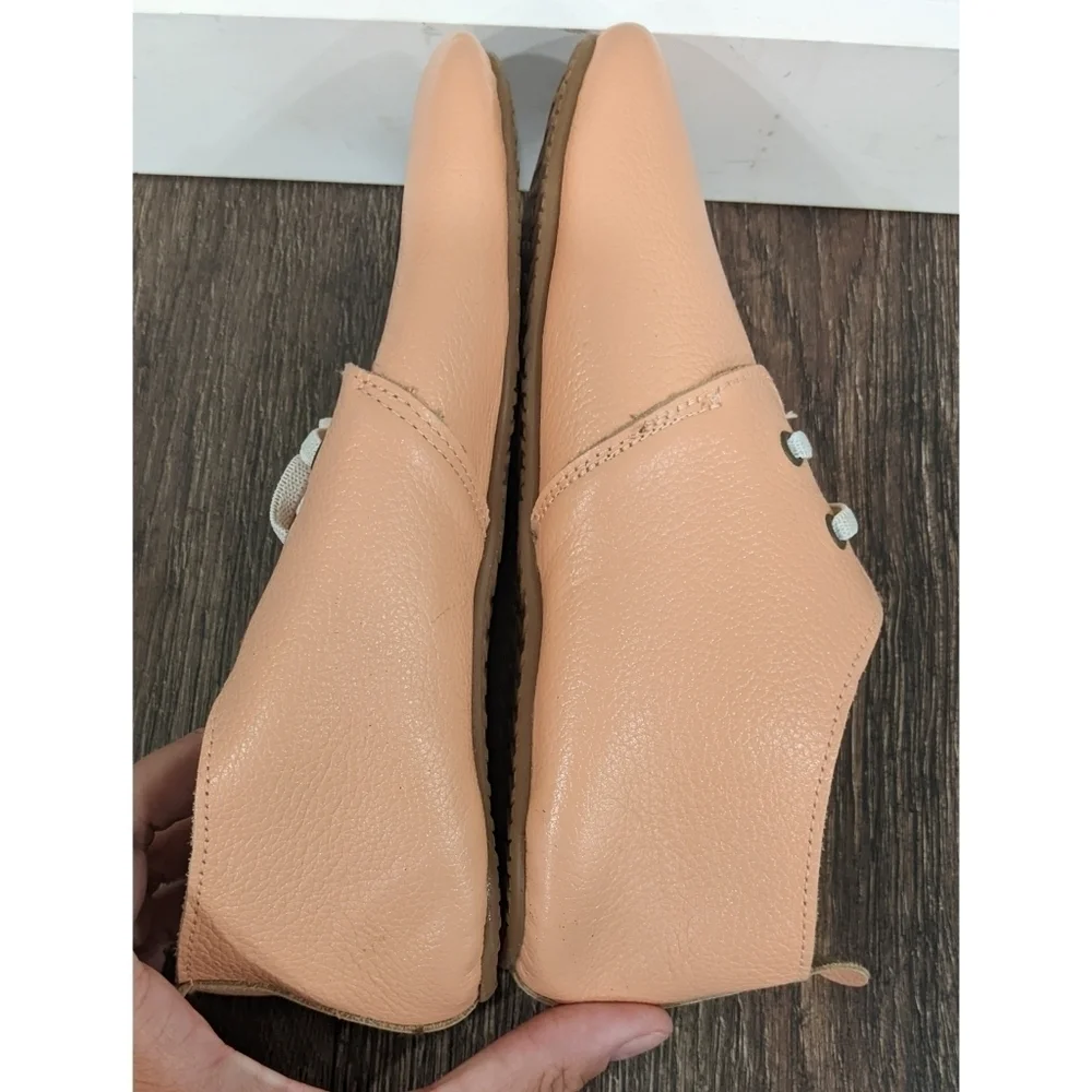 Monkey Feet Peach Colored Flats Size 6-7 Years